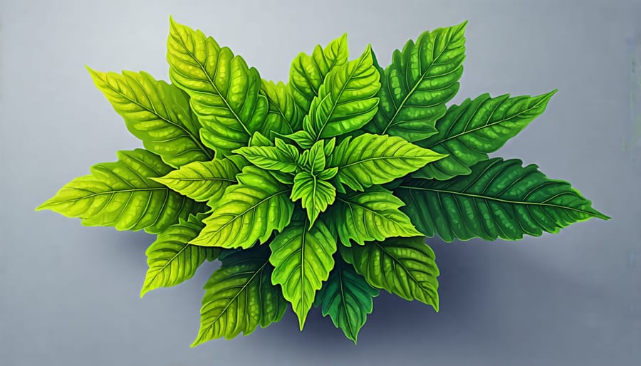 Illustration of the kratom plant showing detailed leaves structure